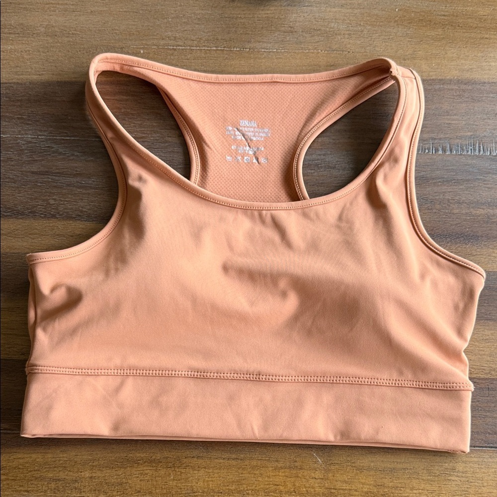 NWOT - Zenana Outfitters Peach Racerback Sports Bra